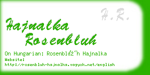 hajnalka rosenbluh business card